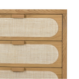 Allegra 5 Drawer Dresser in Natural Cane