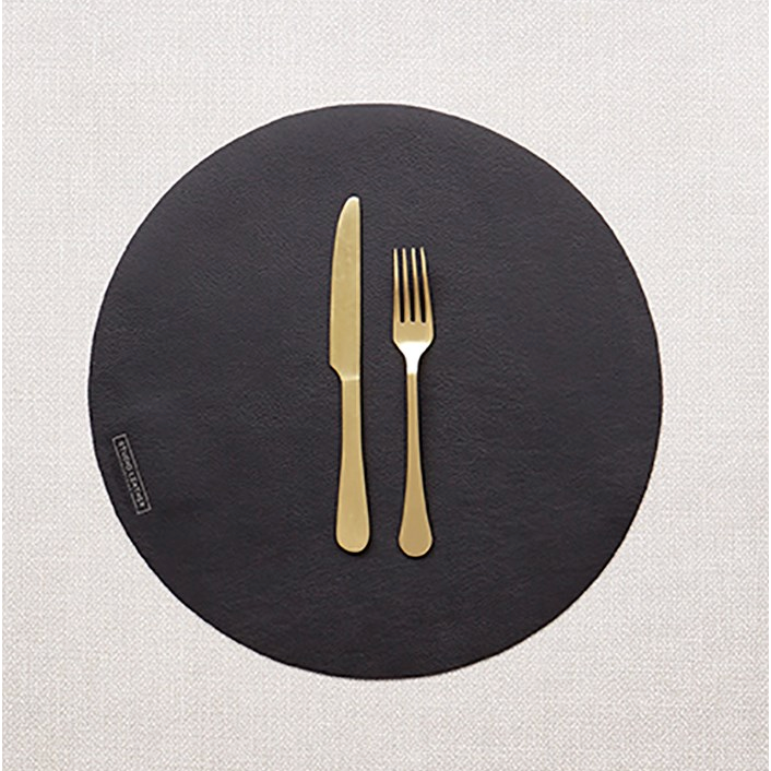 Studio Leather Round Placemat