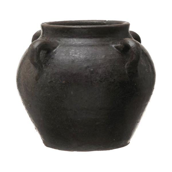 Found Decorative Clay Jar - Small