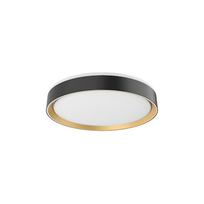Essex 16" LED Flush Mount in Black and Gold