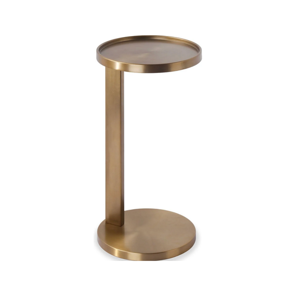 Rook C End Table in Brass