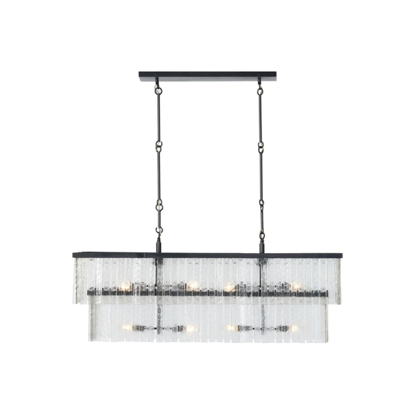 Meredith Linear Chandelier in Antiqued Iron