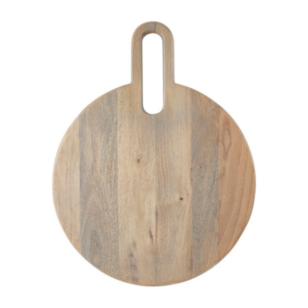 Grey Round Board with Cut Out Handle - Medium