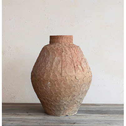 Handmade Textured Terra-cotta Vase