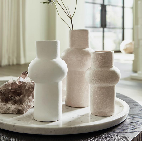 Natural Paper Mache Vase - Small