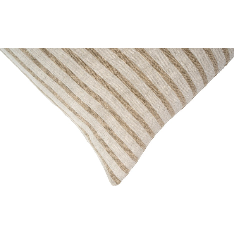 Pinstripe Linen Cushion in Natural 16x24