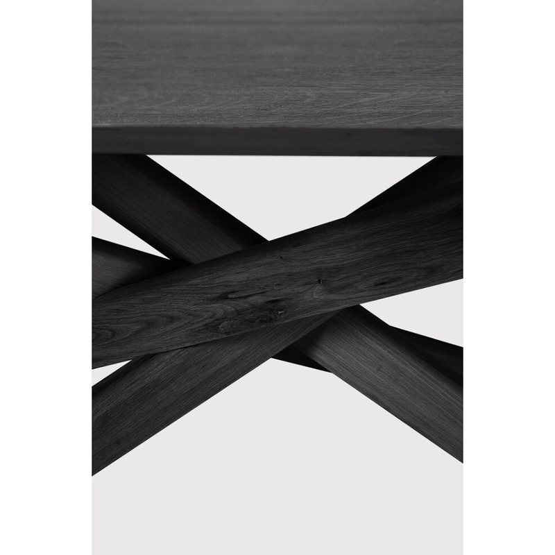 Mikado Retangular Dining Table in Black Oak