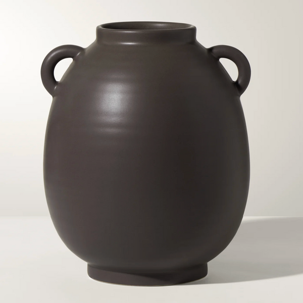 Capri Double Handle Vase in Brown