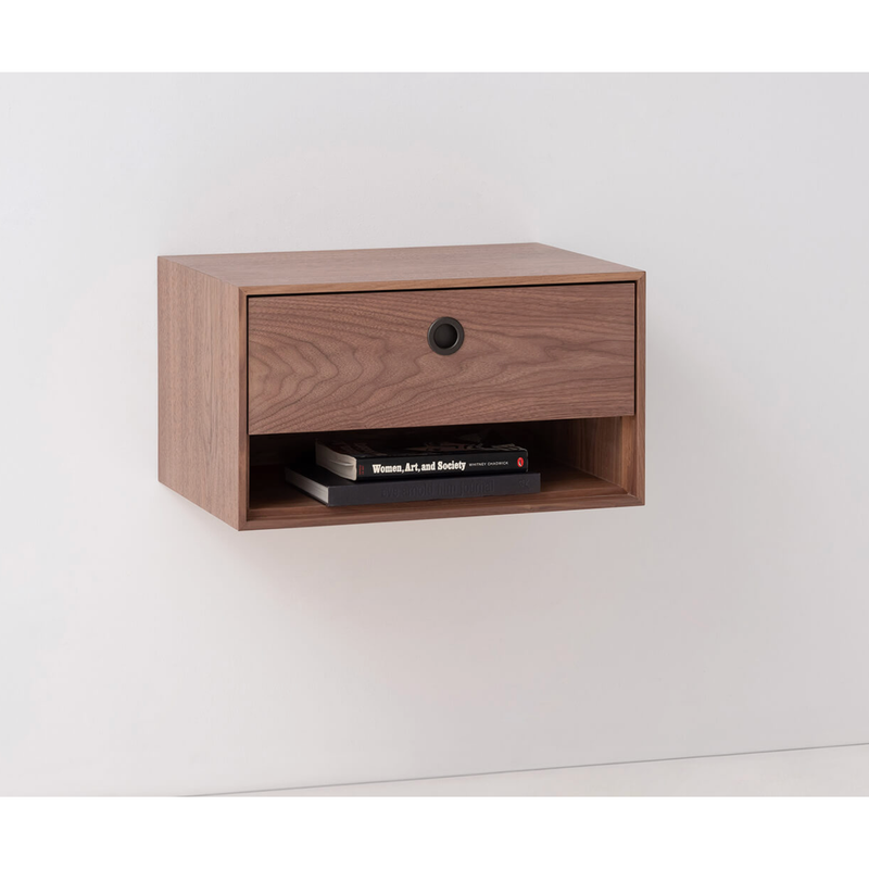 Replay Floating Nightstands - Single Drawer with Open Shelf
