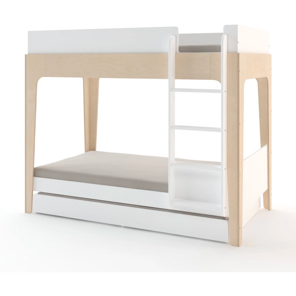 Perch Bunk Bed with Perch Trundle - White/Birch