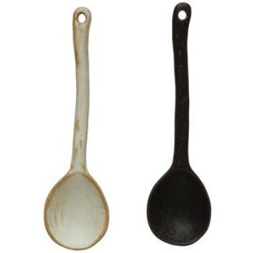 Stoneware Spoon, Reactive Glaze, 2 Colors