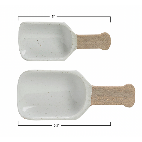 Porcelain Scoops, Set of 2