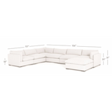 Westwood 6 Piece Sectional with Ottoman - Bennett Moon