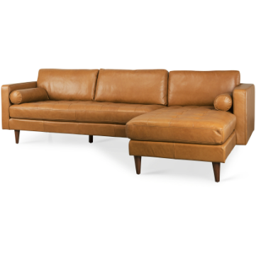 Svend Right Hand Facing Leather Sectional