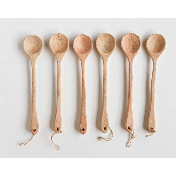 Hand-Carved Mango Wood Spoon 10"
