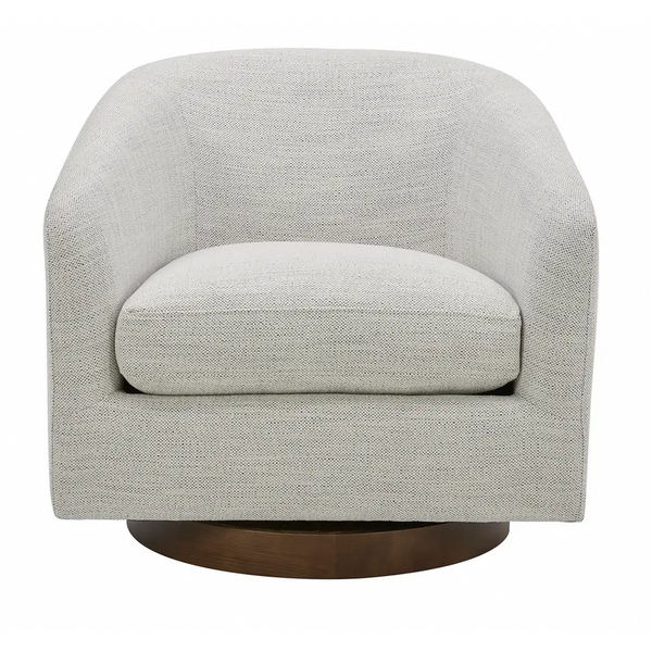 Oscillee Swivel Chair in Shearling White