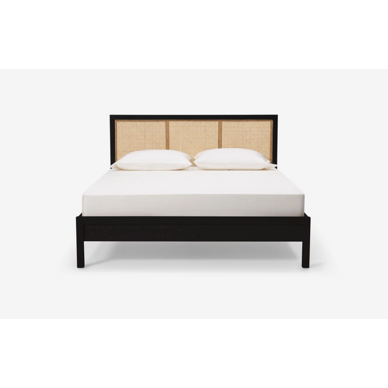 Marcel Cane Bed King in Black Oak