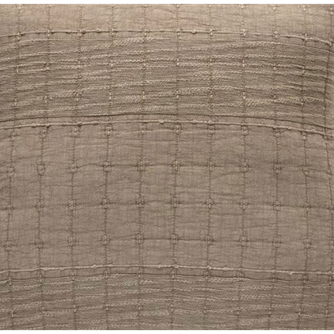 Moss Solid Taupe Coverlet