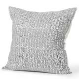 Janelle Cushion in Cream and Indigo