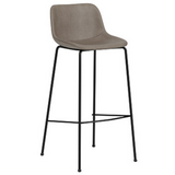 Oles Stool - Grey Synthetic Leather