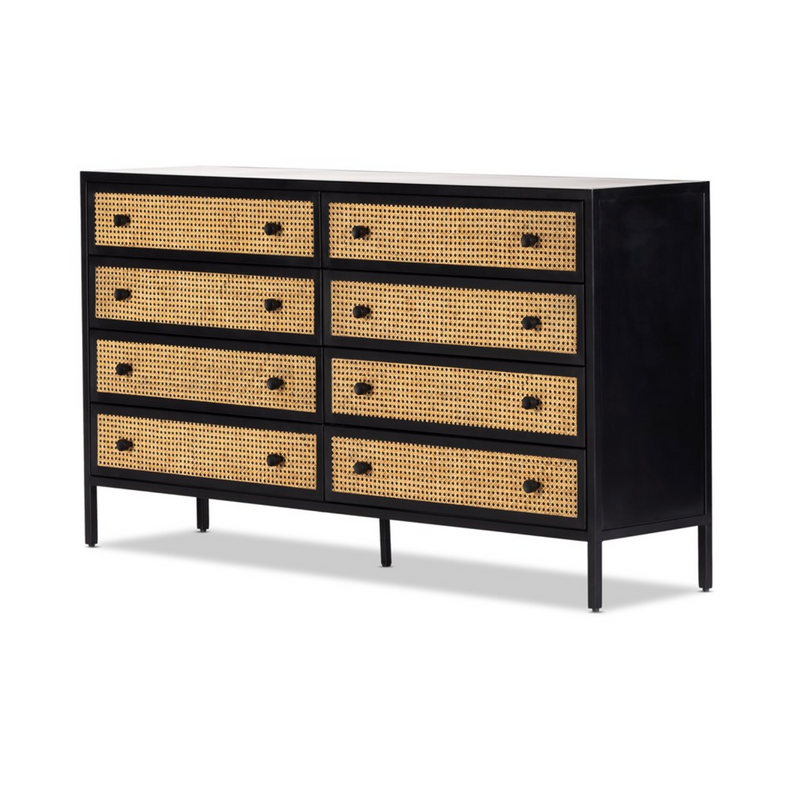 Natalia 8 Drawer Dresser in Vintage Black