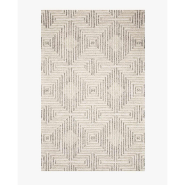 Ehren Diamond Rug in Grey/Silver