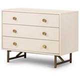 Van 3 Drawer Nightstand in Alabaster