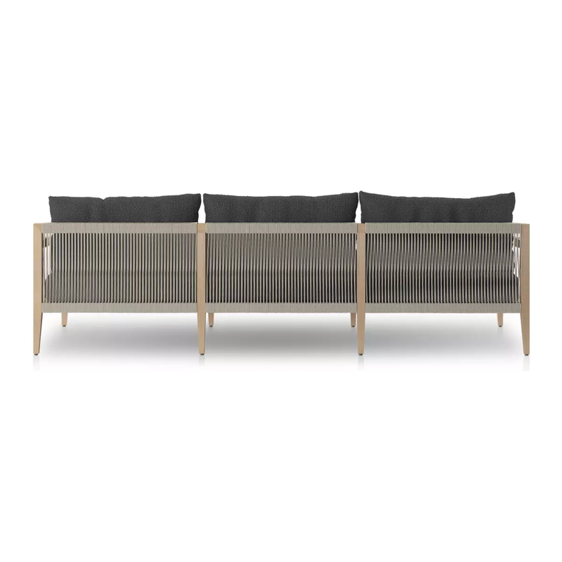 Sherwood Outdoor Sofa in Washed Brown/FIQA Boucle Slate