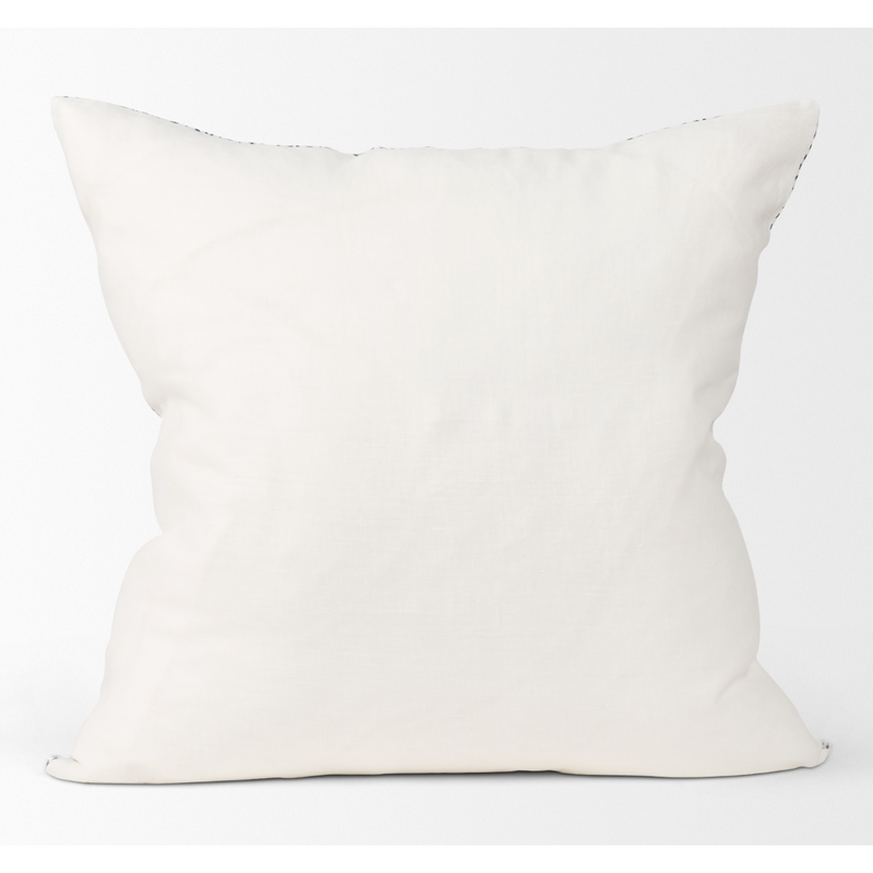 Janelle Cushion in Cream and Indigo