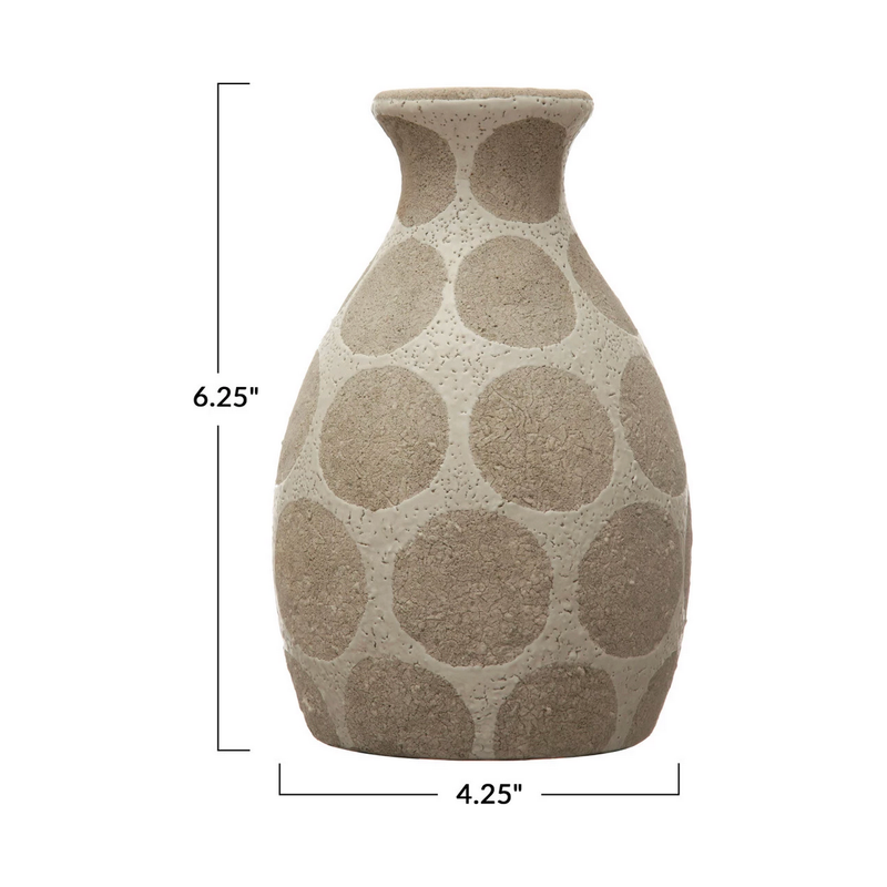 Adele Vase Tall in White/Cement