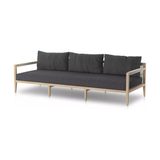 Sherwood Outdoor Sofa in Washed Brown/FIQA Boucle Slate