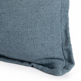 Baja Outdoor Cushion in Lake Blue Faux Linen 24" x 24"