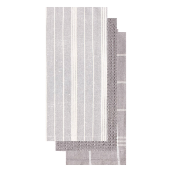 Stonewash Stripe Tea Towel Set Of 3