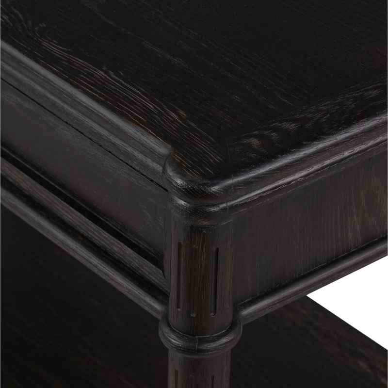 Toulouse Nightstand in Distressed Black