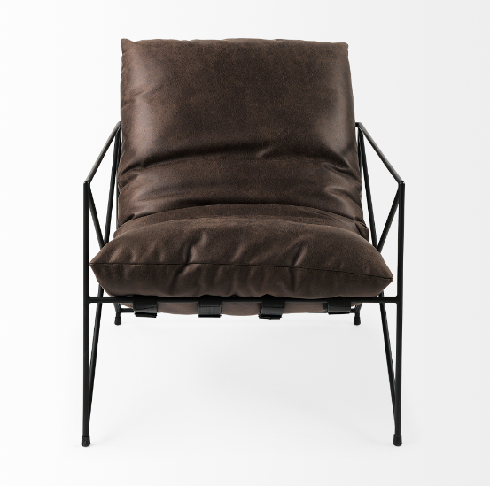 Leonidas Accent Chair - Brown Leather