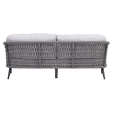 Poinciana Sofa in Canvas Granite with Ash Grey Frame and Lava Grey Rope