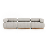 Roma Outdoor 3-Piece Sectional Sofa in Faye Ash