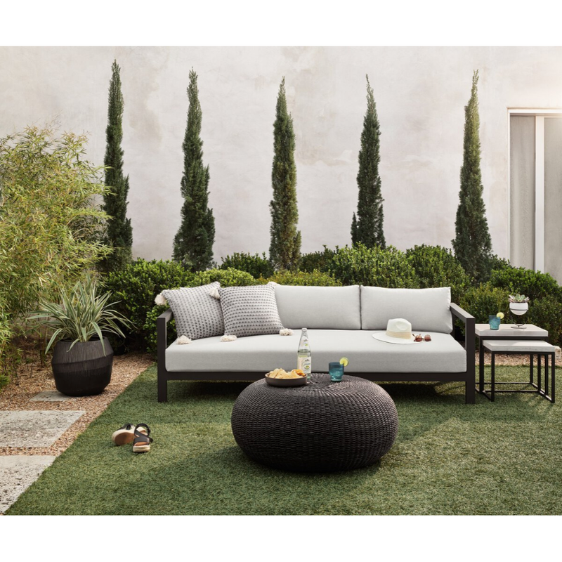 Sonoma Outdoor Sofa in Venao Grey with Bronze Frame