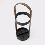 Bellwood Umbrella Stand in Black and Walnut