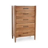 Fabio 5 Drawer Chest in Natural Wood