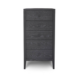 Hara 5 Drawer Tall Dresser in Black