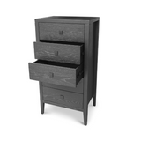 Hara 5 Drawer Tall Dresser in Black