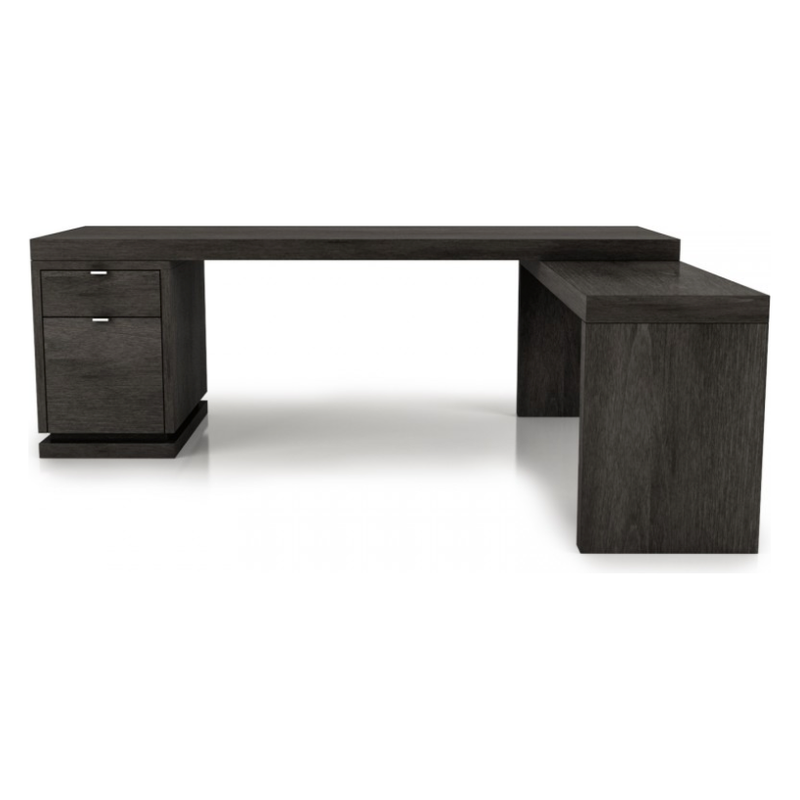 Otello L Shaped Desk in Congac