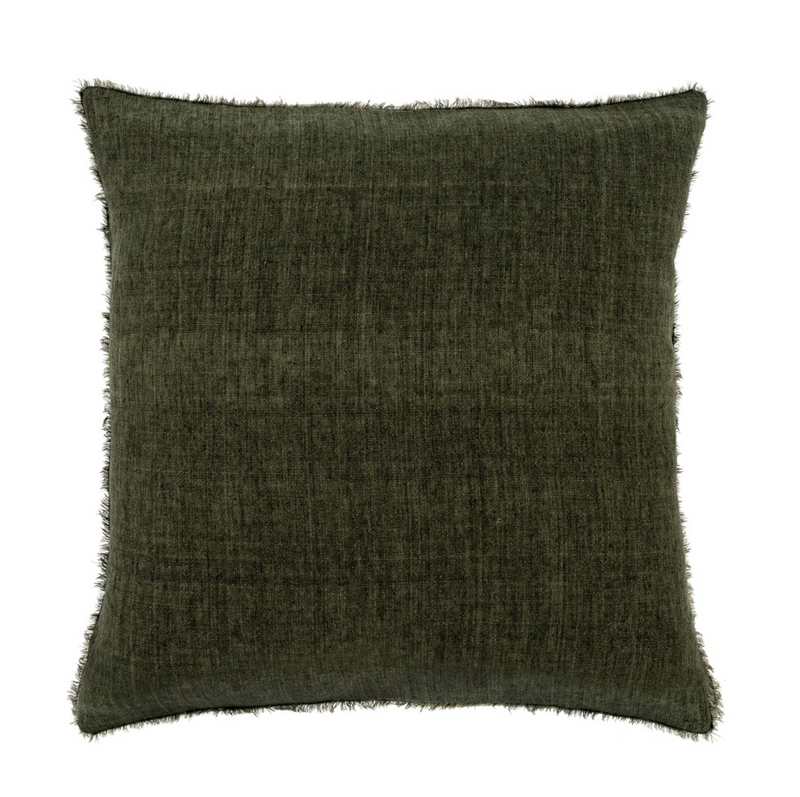 Lina Linen Cushion - Avocado