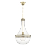 Hagen Aged Brass Pendant Light - Large