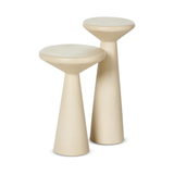 Ravine Concrete End Tables in Parchment White (Set of 2)