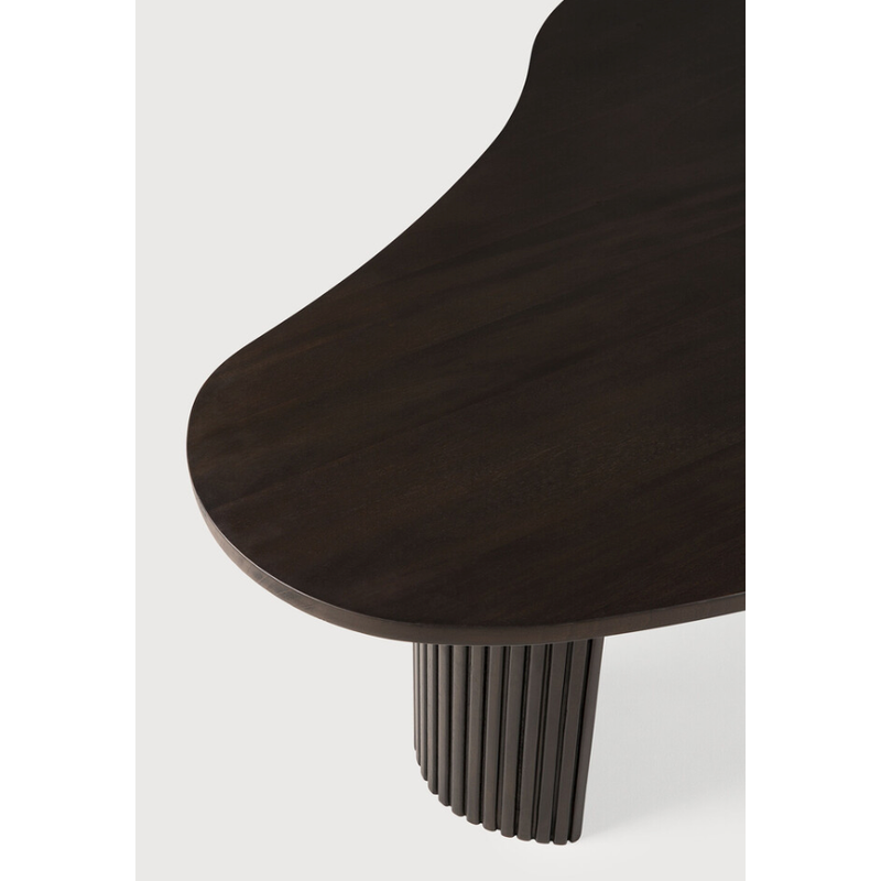 Boomerang Coffee Table in Mahogany Dark Brown