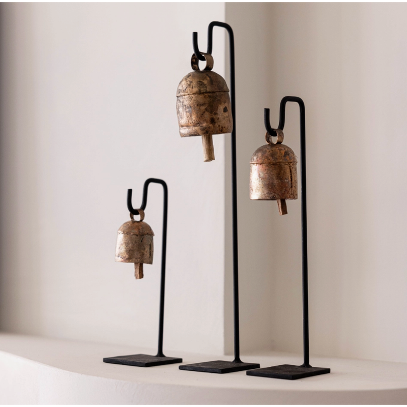 Vintage Inspired Iron Bell Stands