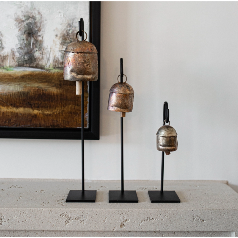 Vintage Inspired Iron Bell Stands