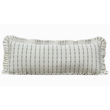Ruffle Bolster Embroidered Cushion